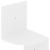 Raft de perete de colț, alb lucios, 19x19x123cm, lemn prelucrat GartenMobel Dekor