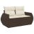 Set canapele de grădină cu perne, 7 piese, maro, poliratan GartenMobel Dekor