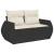 Set mobilier de grădină cu perne, 8 piese, negru, poliratan GartenMobel Dekor