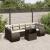 Set canapele de grădină cu perne, 8 piese, maro, poliratan GartenMobel Dekor