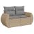 Set canapele de grădină, 9 piese, cu perne, bej, poliratan GartenMobel Dekor