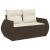 Set canapele de grădină cu perne, 9 piese, maro, poliratan GartenMobel Dekor