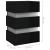 Dulap noptieră cu LED negru lucios 45x35x67cm lemn prelucrat GartenMobel Dekor