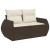 Set canapele de grădină cu perne, 6 piese, maro, poliratan GartenMobel Dekor