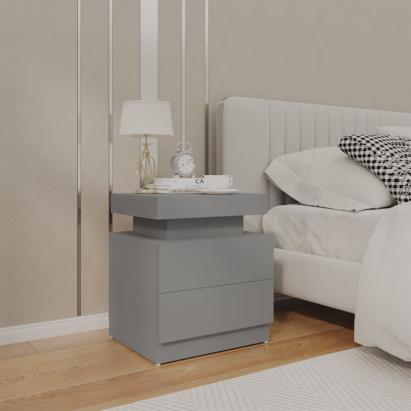 Noptieră, gri, 45x35x52 cm, lemn prelucrat GartenMobel Dekor