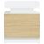 Noptieră, alb și stejar sonoma, 45x35x52 cm, lemn prelucrat GartenMobel Dekor