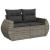Set canapele de grădină, 7 piese, cu perne, gri, poliratan GartenMobel Dekor