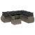 Set canapele de grădină, 7 piese, cu perne, gri, poliratan GartenMobel Dekor