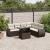 Set canapele de grădină cu perne, 7 piese, maro, poliratan GartenMobel Dekor