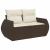 Set canapele de grădină cu perne, 9 piese, maro, poliratan GartenMobel Dekor