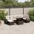 Set canapele de grădină cu perne, 8 piese, maro, poliratan GartenMobel Dekor
