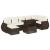 Set canapele de grădină cu perne, 8 piese, maro, poliratan GartenMobel Dekor