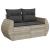 Set canapele de grădină cu perne 10 piese gri deschis poliratan GartenMobel Dekor