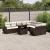 Set canapele de grădină cu perne, 10 piese, maro, poliratan GartenMobel Dekor