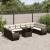 Set canapele de grădină cu perne, 11 piese, maro, poliratan GartenMobel Dekor