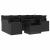 Set canapele de grădină cu perne, 7 piese, negru, poliratan GartenMobel Dekor
