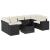 Set mobilier de grădină cu perne, 8 piese, negru, poliratan GartenMobel Dekor