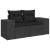 Set mobilier de grădină cu perne, 6 piese, negru, poliratan GartenMobel Dekor
