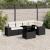 Set mobilier de grădină cu perne, 6 piese, negru, poliratan GartenMobel Dekor
