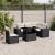 Set mobilier de grădină cu perne, 6 piese, negru, poliratan GartenMobel Dekor