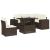 Set canapele de grădină cu perne, 6 piese, maro, poliratan GartenMobel Dekor
