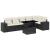 Set canapele de grădină cu perne, 7 piese, negru, poliratan GartenMobel Dekor