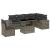 Set canapele de grădină, 7 piese, cu perne, gri, poliratan GartenMobel Dekor