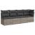 Set canapele de grădină, 7 piese, cu perne, gri, poliratan GartenMobel Dekor