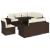 Set canapele de grădină cu perne, 9 piese, maro, poliratan GartenMobel Dekor