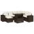 Set canapele de grădină cu perne, 8 piese, maro, poliratan GartenMobel Dekor