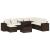 Set canapele de grădină cu perne, 9 piese, maro, poliratan GartenMobel Dekor