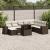 Set canapele de grădină cu perne, 9 piese, maro, poliratan GartenMobel Dekor