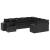 Set canapele de grădină cu perne, 10 piese, negru, poliratan GartenMobel Dekor