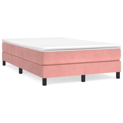 Pat box spring cu saltea, negru, 120x190 cm, catifea GartenMobel Dekor