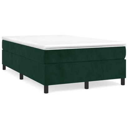 Pat box spring cu saltea, verde închis, 120x190 cm, catifea GartenMobel Dekor