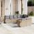 Set canapele de grădină, 9 piese, cu perne, bej, poliratan GartenMobel Dekor