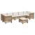 Set canapele de grădină, 8 piese, cu perne, bej, poliratan GartenMobel Dekor