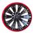 Set 4 capace roti VELAR Pulse Red, design Sport cu accente rosii, ABS rezistent, Universal, pentru jante R15 FAVLine Selection