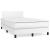 Pat box spring cu saltea, alb, 120x190 cm, piele ecologică GartenMobel Dekor