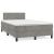 Pat box spring cu saltea, gri deschis, 120x190 cm, catifea GartenMobel Dekor