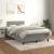 Pat box spring cu saltea, gri deschis, 120x190 cm, catifea GartenMobel Dekor