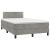 Pat box spring cu saltea, gri deschis, 120x190 cm, catifea GartenMobel Dekor