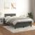 Pat box spring cu saltea, gri închis, 120x190 cm, catifea GartenMobel Dekor