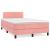 Pat box spring cu saltea, negru, 120x190 cm, catifea GartenMobel Dekor