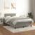 Pat box spring cu saltea, gri deschis, 120x190 cm, catifea GartenMobel Dekor