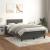 Pat box spring cu saltea, gri închis, 120x190 cm, catifea GartenMobel Dekor