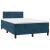 Pat box spring cu saltea, albastru închis, 120x190 cm, catifea GartenMobel Dekor