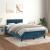 Pat box spring cu saltea, albastru închis, 120x190 cm, catifea GartenMobel Dekor