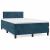 Pat box spring cu saltea, albastru închis, 120x190 cm, catifea GartenMobel Dekor