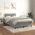 Pat box spring cu saltea, gri deschis, 120x190 cm, catifea GartenMobel Dekor